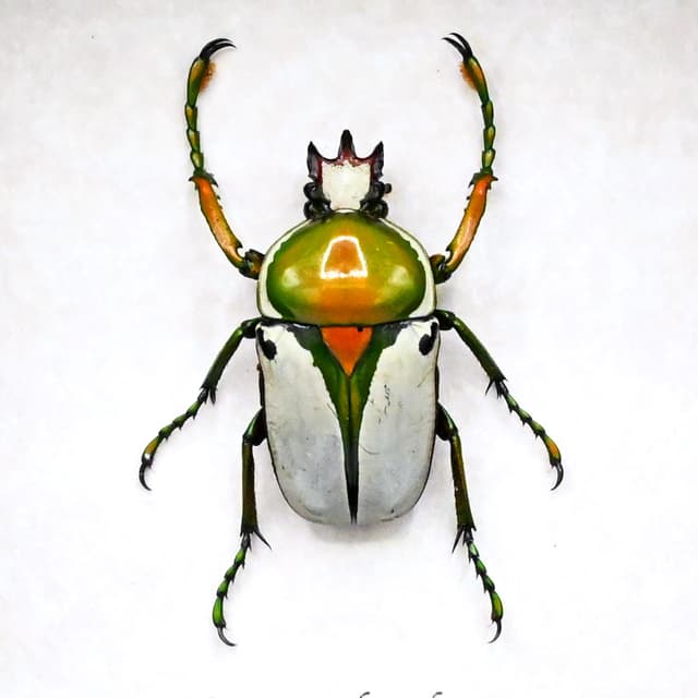 Real green flower beetle framed taxidermy - Ranzania bertolonii