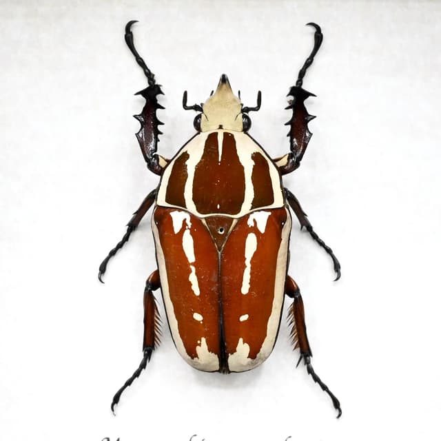 Large Scarab beetle framed taxidermy - Mecynorrhina ugandensis